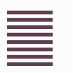 Horizontal Stripes - White and Eggplant Violet Small Garden Flag (Two Sides)