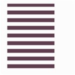 Horizontal Stripes - White and Eggplant Violet Large Garden Flag (Two Sides)