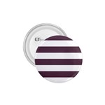 Horizontal Stripes - White and Eggplant Violet 1.75  Button