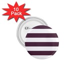 Horizontal Stripes - White and Eggplant Violet 1.75  Button (10 pack)