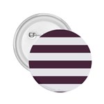 Horizontal Stripes - White and Eggplant Violet 2.25  Button