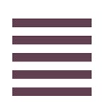 Horizontal Stripes - White and Eggplant Violet Greeting Card 4.5  x 6 