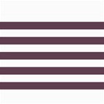 Horizontal Stripes - White and Eggplant Violet 5  x 7  Photo Cards