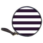 Horizontal Stripes - White and Dark Purple Classic 20-CD Wallet