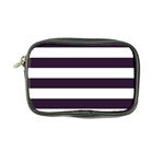 Horizontal Stripes - White and Dark Purple Coin Purse