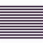 Horizontal Stripes - White and Dark Purple Collage 11  x 14 