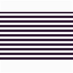 Horizontal Stripes - White and Dark Purple Collage 12  x 18 