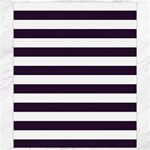 Horizontal Stripes - White and Dark Purple Canvas 8  x 10 