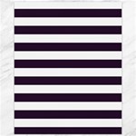 Horizontal Stripes - White and Dark Purple Canvas 11  x 14 