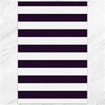 Horizontal Stripes - White and Dark Purple Canvas 12  x 18 