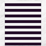 Horizontal Stripes - White and Dark Purple Canvas 16  x 20 