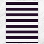 Horizontal Stripes - White and Dark Purple Canvas 18  x 24 