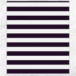 Horizontal Stripes - White and Dark Purple Canvas 20  x 24 