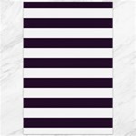 Horizontal Stripes - White and Dark Purple Canvas 20  x 30 