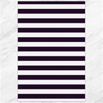 Horizontal Stripes - White and Dark Purple Canvas 24  x 36 