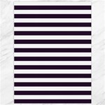 Horizontal Stripes - White and Dark Purple Canvas 36  x 48 
