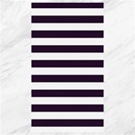 Horizontal Stripes - White and Dark Purple Canvas 40  x 72 