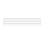 Horizontal Stripes - White and Platinum Gray Flano Scarf (Mini)