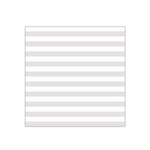 Horizontal Stripes - White and Platinum Gray Satin Bandana Scarf