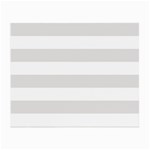 Horizontal Stripes - White and Platinum Gray Small Glasses Cloth