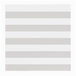 Horizontal Stripes - White and Platinum Gray Medium Glasses Cloth