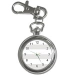 Horizontal Stripes - White and Platinum Gray Key Chain Watch