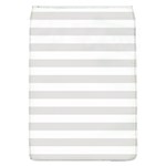 Horizontal Stripes - White and Platinum Gray Removable Flap Cover (L)