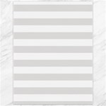 Horizontal Stripes - White and Platinum Gray Canvas 12  x 16 