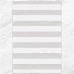 Horizontal Stripes - White and Platinum Gray Canvas 12  x 18 