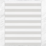 Horizontal Stripes - White and Platinum Gray Canvas 16  x 20 