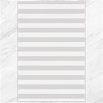 Horizontal Stripes - White and Platinum Gray Canvas 24  x 36 