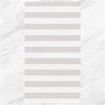 Horizontal Stripes - White and Platinum Gray Canvas 40  x 72 