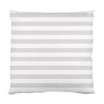 Horizontal Stripes - White and Platinum Gray Standard Cushion Case (One Side)
