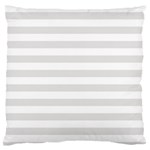 Horizontal Stripes - White and Platinum Gray Standard Flano Cushion Case (Two Sides)