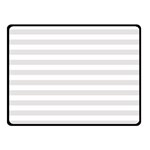 Horizontal Stripes - White and Platinum Gray Fleece Blanket (Small) (One Side)