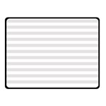 Horizontal Stripes - White and Platinum Gray Double Sided Fleece Blanket (Small) (Two Sides)
