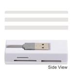 Horizontal Stripes - White and Platinum Gray Memory Card Reader (Stick)