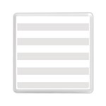 Horizontal Stripes - White and Platinum Gray Memory Card Reader with Storage (Square)