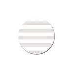 Horizontal Stripes - White and Platinum Gray Golf Ball Marker (4 pack)