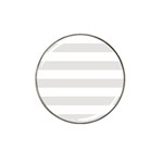 Horizontal Stripes - White and Platinum Gray Hat Clip Ball Marker (4 pack)