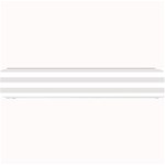 Horizontal Stripes - White and Platinum Gray Small Bar Mat