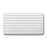 Horizontal Stripes - White and Platinum Gray Medium Bar Mat