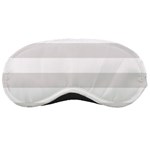 Horizontal Stripes - White and Platinum Gray Sleeping Mask