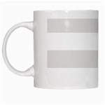 Horizontal Stripes - White and Platinum Gray White Mug