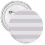 Horizontal Stripes - White and Platinum Gray 3  Button