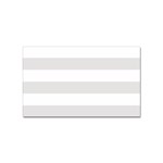 Horizontal Stripes - White and Platinum Gray Sticker Rectangular (10 pack)