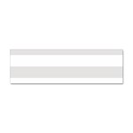 Horizontal Stripes - White and Platinum Gray Sticker Bumper (10 pack)