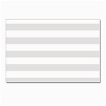 Horizontal Stripes - White and Platinum Gray Postcard 4 x 6  (Pkg of 10)