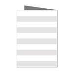 Horizontal Stripes - White and Platinum Gray Mini Greeting Cards (Pkg of 8)