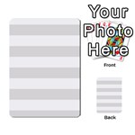 Horizontal Stripes - White and Platinum Gray Multi-purpose Cards (Rectangle)